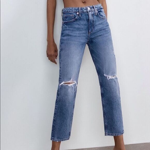 ZARA STRAIGHT LEG JEANS - Picture 1 of 13